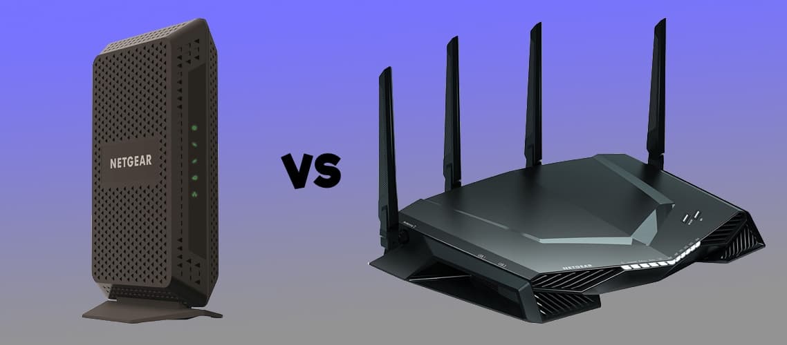computer modem vs router