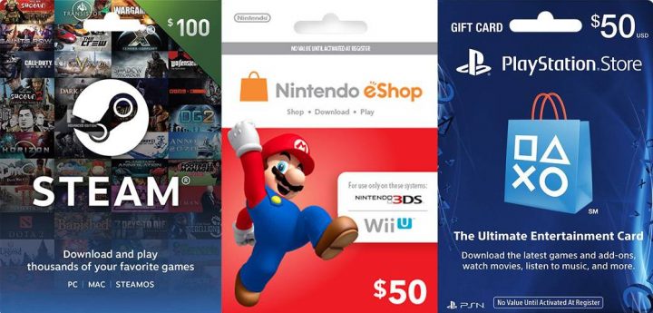 Computer game gift cards